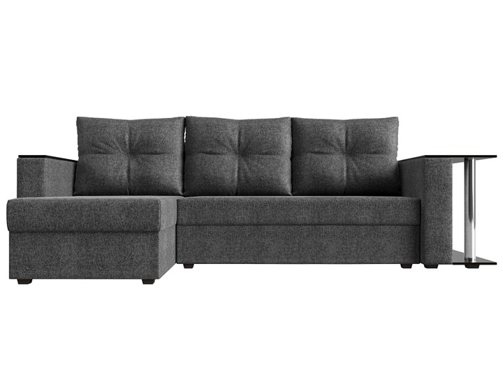 Угловой раскладной диван Атланта Лайт, Серый (рогожка) в Стерлитамаке - изображение 1