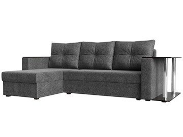 Угловой раскладной диван Атланта Лайт, Серый (рогожка) в Стерлитамаке - предосмотр