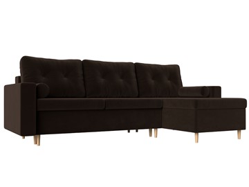 Угловой диван для гостиной Белфаст, Коричневый (микровельвет) в Стерлитамаке