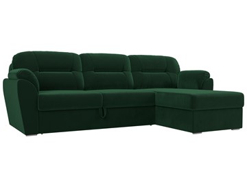 Угловой диван для гостиной Бостон, Зеленый (велюр) в Уфе