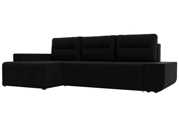 Угловой диван Чикаго, Черный (микровельвет) в Стерлитамаке