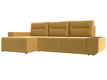 Угловой раскладной диван Чикаго, Желтый (микровельвет) в Стерлитамаке