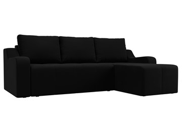 Угловой раскладной диван Элида, Черный (велюр) в Стерлитамаке