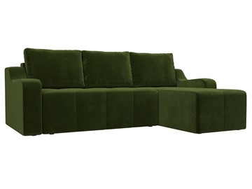 Угловой раскладной диван Элида, Зеленый (микровельвет) в Стерлитамаке