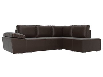 Угловой диван для гостиной Хавьер, Коричневый (экокожа) в Стерлитамаке