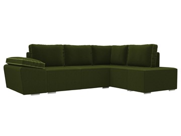 Угловой раскладной диван Хавьер, Зеленый (микровельвет) в Уфе