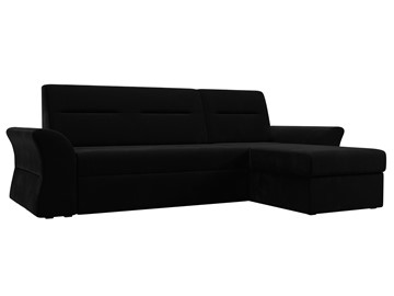 Угловой диван Клайд, Черный (микровельвет) в Стерлитамаке