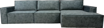 Угловой диван с оттоманкой Лофт 357х159х93 (Ремни/Тик-так) в Стерлитамаке - предосмотр 3