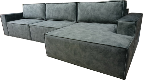 Угловой диван с оттоманкой Лофт 357х159х93 (Ремни/Тик-так) в Стерлитамаке - изображение 4