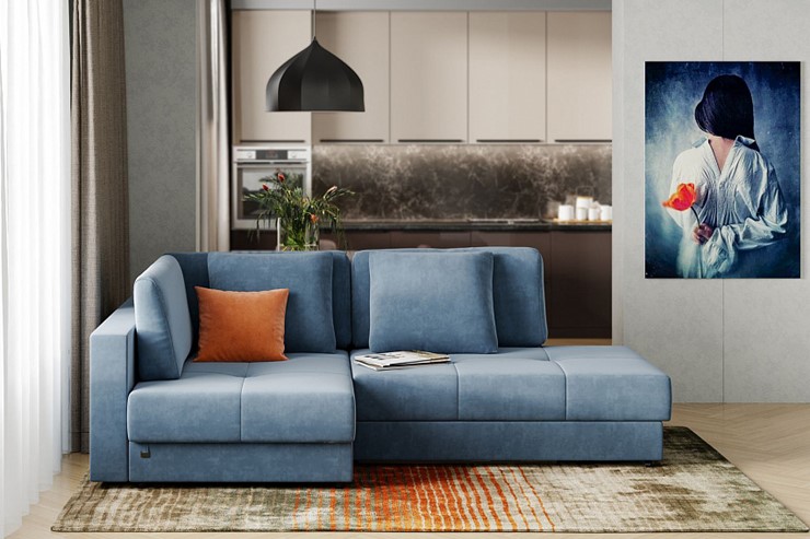Угловой диван Манхэттен 1пф-2т, Оникс 17 в Стерлитамаке - изображение 1
