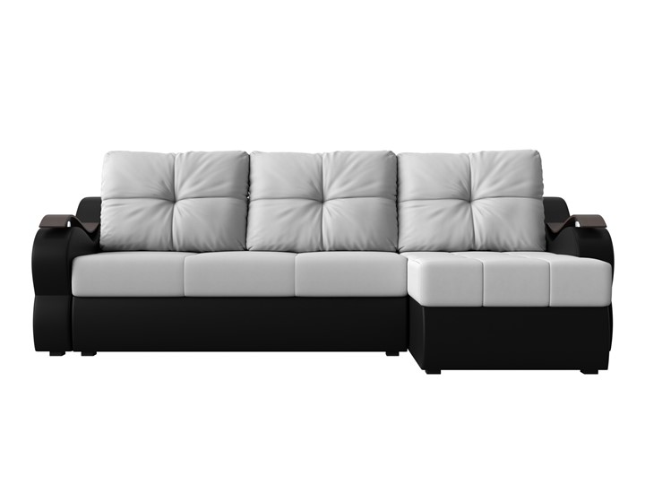 Угловой диван Меркурий, Белый/черный (экокожа) в Стерлитамаке - изображение 1