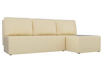 Угловой раскладной диван Поло, Бежевый (экокожа) в Стерлитамаке