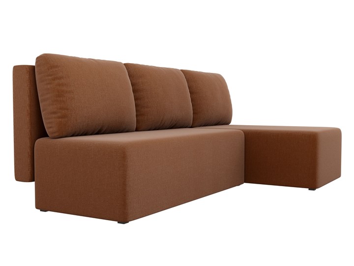 Угловой диван Поло, Коричневый (рогожка) в Уфе - изображение 2