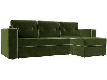 Угловой диван Принстон, Зеленый (микровельвет) в Стерлитамаке