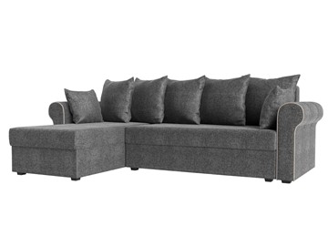 Угловой диван с оттоманкой Рейн, Серый/Бежевый (рогожка) в Уфе