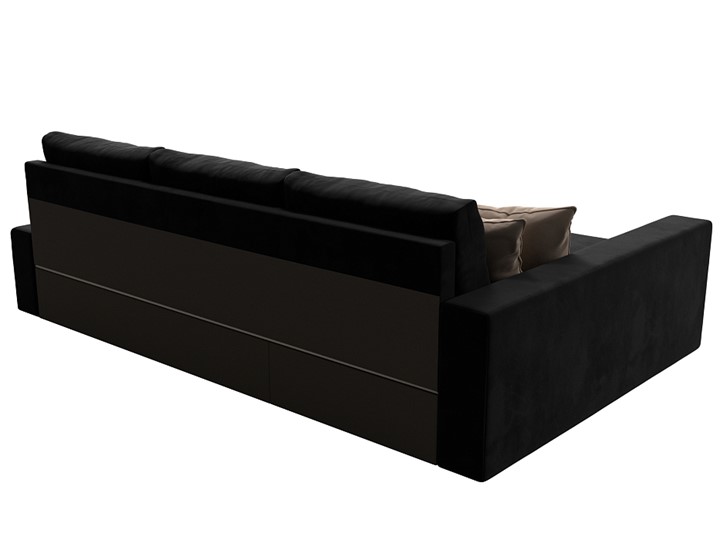 Угловой диван для гостиной Версаль, Черный/Бежевый (велюр) в Стерлитамаке - изображение 7
