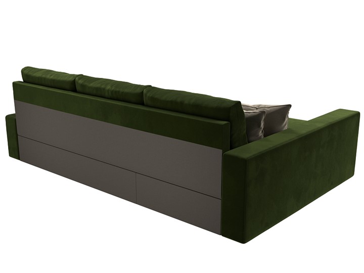 Угловой диван для гостиной Версаль, Зеленый/Бежевый (микровельвет) в Стерлитамаке - изображение 7