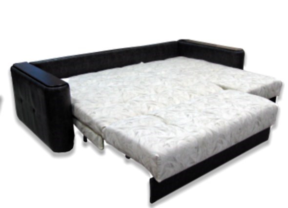Угловой диван Аккордеон-1, 290 (круглые подлокотники) с коробом, НБП в Стерлитамаке - изображение 1