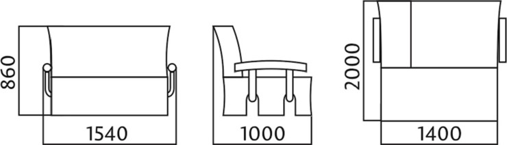 Прямой диван Аккордеон с боковинами, спальное место 1400 в Салавате - изображение 4