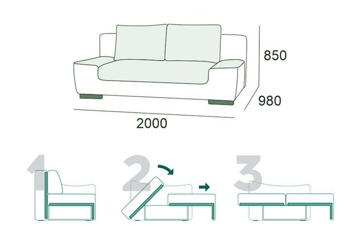 Прямой диван Бостон 3 БД в Уфе - изображение 14
