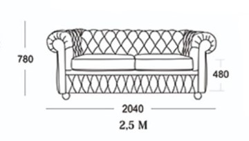 Прямой диван Честер 2,5М (седафлекс) в Стерлитамаке - предосмотр 16