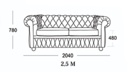 Прямой диван Честер 2,5М (седафлекс) в Стерлитамаке - изображение 16