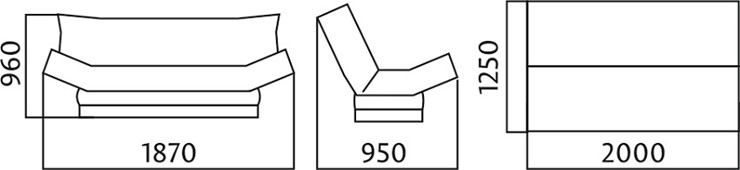 Прямой диван Клик-Кляк стёганый в Стерлитамаке - изображение 3
