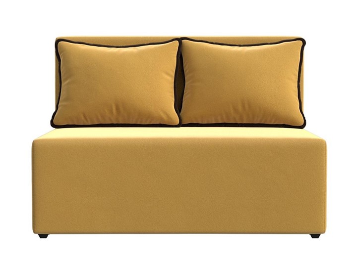Прямой диван Лагуна, Желтый/Коричневый (Микровельвет) в Стерлитамаке - изображение 4