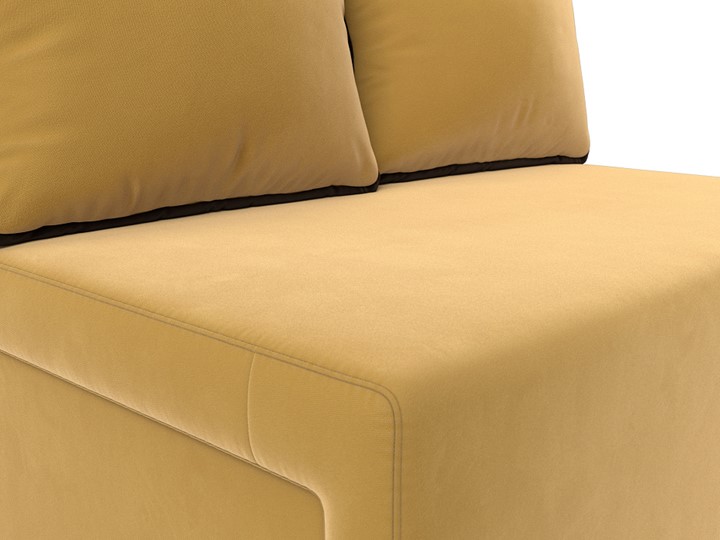 Прямой диван Лагуна, Желтый/Коричневый (Микровельвет) в Стерлитамаке - изображение 6