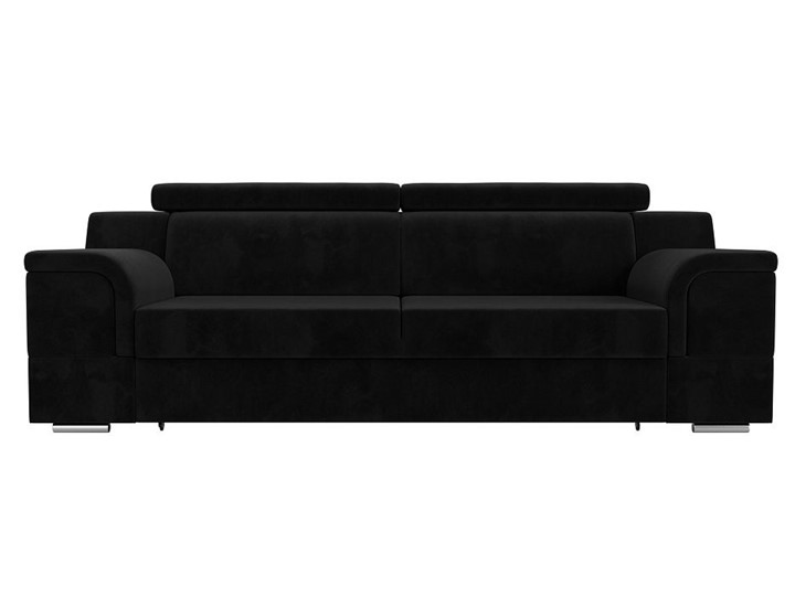 Прямой диван Лига-003 НПБ, Черный (Велюр) в Стерлитамаке - изображение 9