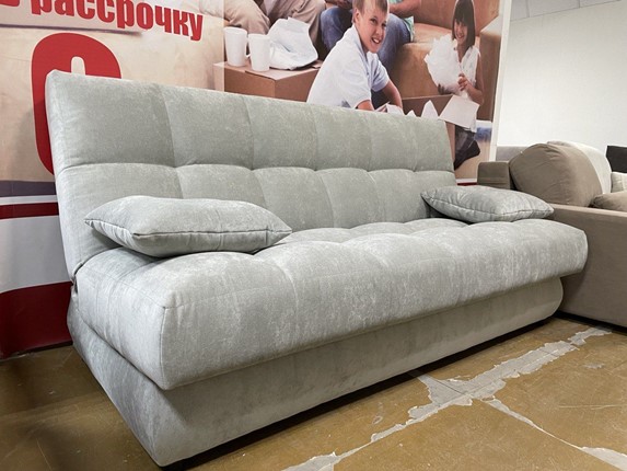 Прямой диван Лора Веста 2 ПРБЛ 2Energy Grey велюр в Стерлитамаке - изображение