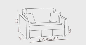 Прямой диван Милан 3 (120) в Стерлитамаке - предосмотр 2