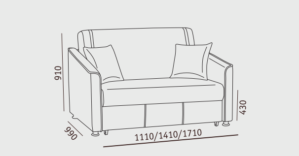 Прямой диван Милан 3 (120) в Стерлитамаке - изображение 2