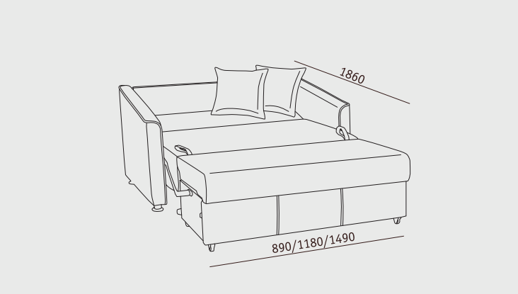Прямой диван Милан 3 (120) в Стерлитамаке - изображение 3