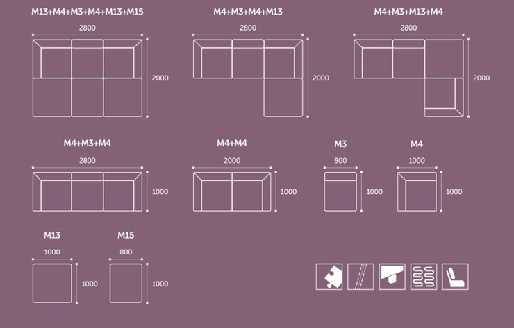 Модульный диван Олимп (м4+м4) в Стерлитамаке - изображение 5