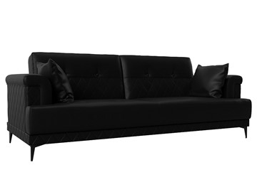 Прямой диван Орлеан, Черный (Экокожа) в Стерлитамаке