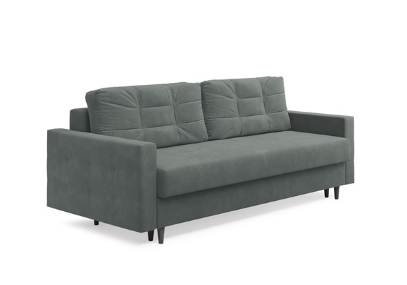 Прямой диван Sсandy, ножки Венге, Велюр Эвита серый в Уфе - изображение