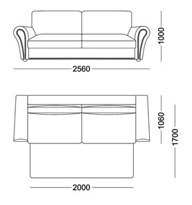 Прямой диван Виктория 2 подушки в Уфе - предосмотр 5