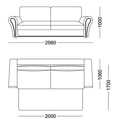 Прямой диван Виктория 2 подушки в Стерлитамаке - изображение 5