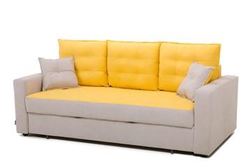 Прямой диван Аврора Рио 3 с двумя декоративными подушками в Стерлитамаке