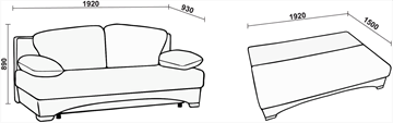 Прямой диван Нео 27 БД пружинный блок в Салавате - предосмотр 15