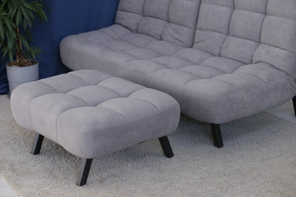 Комплект мебели Абри цвет серый диван + пуф опора металл в Стерлитамакекупить по доступной цене за 64350 р - Дом Диванов
