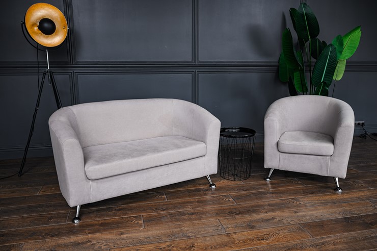 Комплект мебели Брамс  цвет бежевый диван 2Д + кресло в Стерлитамаке - изображение 1