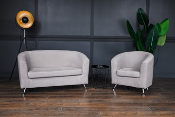 Комплект мебели Брамс  цвет бежевый диван 2Д + кресло в Стерлитамаке