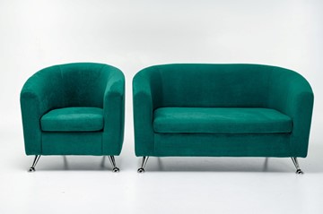 Комплект мебели Брамс  цвет изумрудный диван 2Д + кресло в Стерлитамаке - предосмотр 1