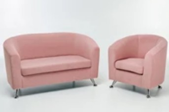 Комплект мебели Брамс  цвет розовый диван 2Д + кресло в Стерлитамаке - изображение 2