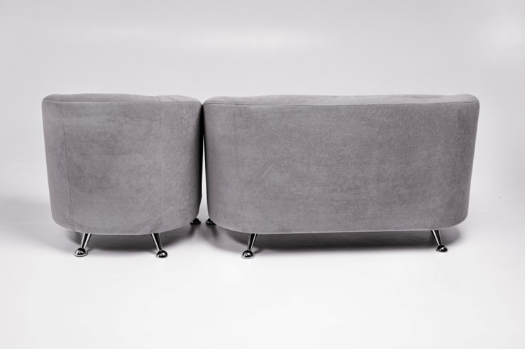 Комплект мебели Брамс  цвет серый диван 2Д + кресло в Стерлитамаке - изображение 2