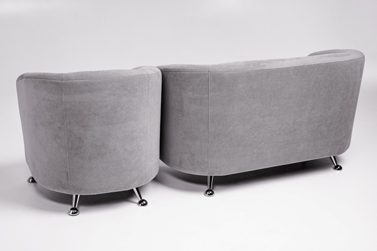 Комплект мебели Брамс  цвет серый диван 2Д + кресло в Стерлитамаке - изображение 3