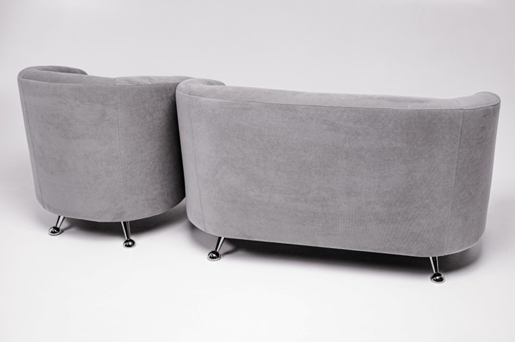 Комплект мебели Брамс  цвет серый диван 2Д + кресло в Стерлитамаке - изображение 4