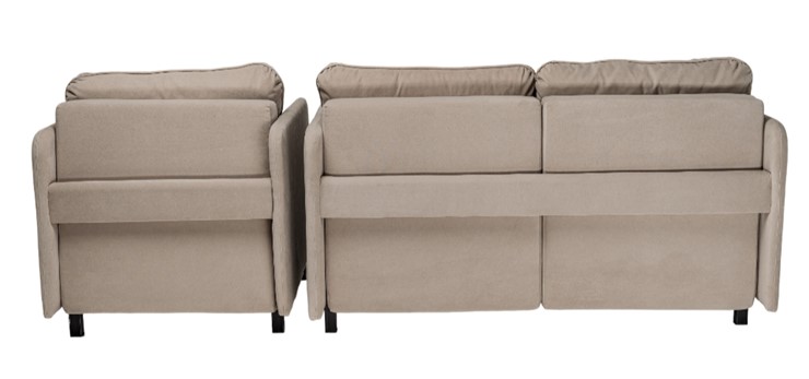 Комплект мебели диван + кресло-кровать Бэст бежевый в Стерлитамаке - изображение 1